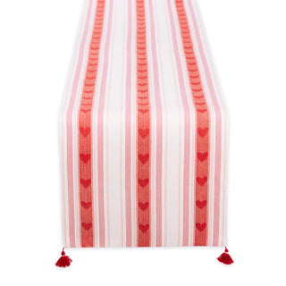 all my love stripe jacquard table runner