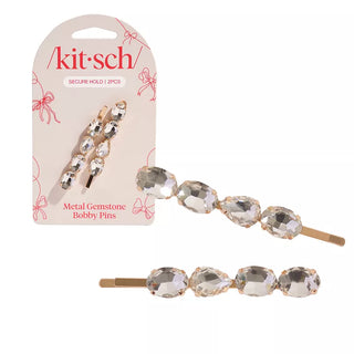 holiday gemstone bobby pins 2 pc set