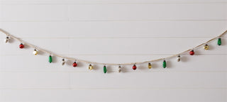 mini colored glass ornament garland