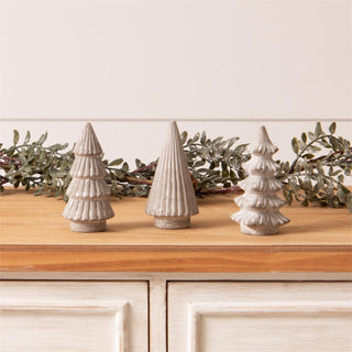 mini cement christmas trees- assorted