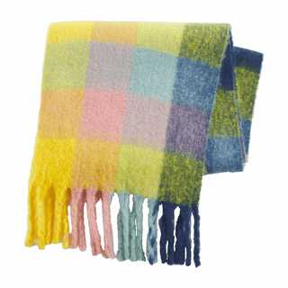 colorful plaid scarf
