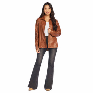 brown salem shacket