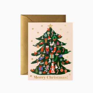 trimmed tree christmas card