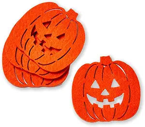 jack-o-lantern coasters, set of 4