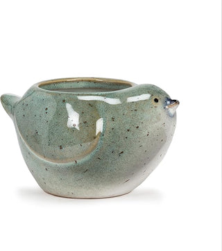 small bird planter - lt. blue
