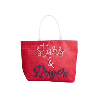 4th of july sparkle tote bags - assorted