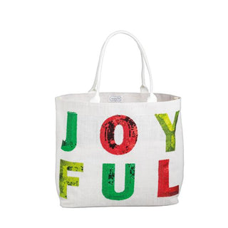 joyful holiday sparkle tote