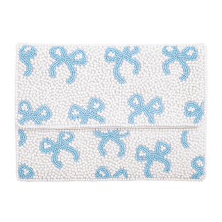 bow beaded clutch