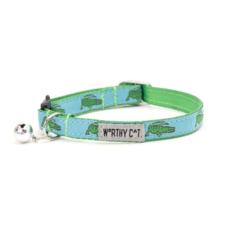 alligators cat collar - blue