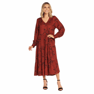 petal tiered maxi dress