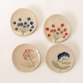 pressed wildflower mini plates - assorted