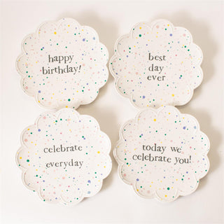 celebration ceramic plates - assorted