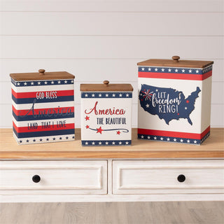 americana nesting tins - assorted