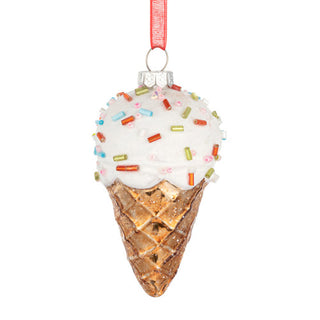 sprinkles ice cream cone ornament