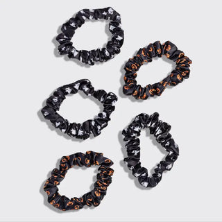 ruched satin halloween scrunchies- assorted