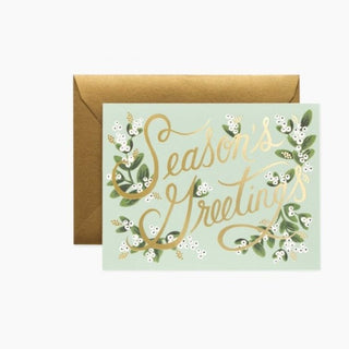 mistletoe season's greetings card