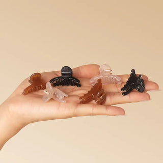 recycled plastic mini arched clips - assorted