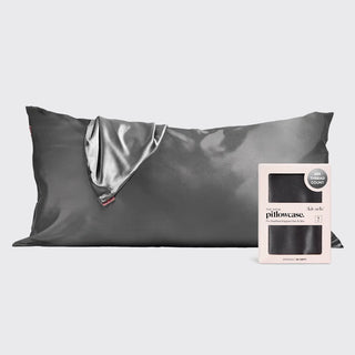 king satin pillowcase - charcoal