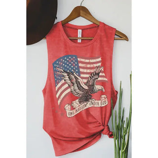 one nation under god mineral graphic tank