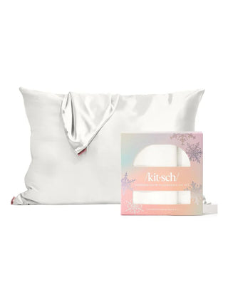 limited edition holiday standard satin pillow case set