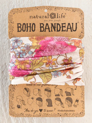 full boho bandeau headband - english garden