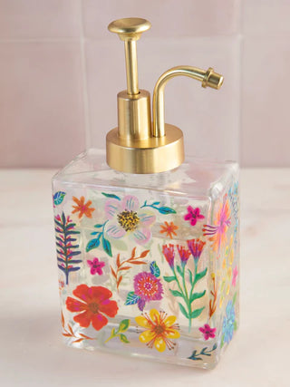 soap dispenser - floral