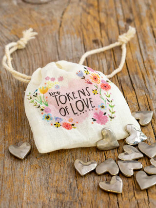 bag of tiny tokens, set of 12
