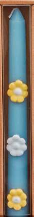 spring flower taper candles - assorted