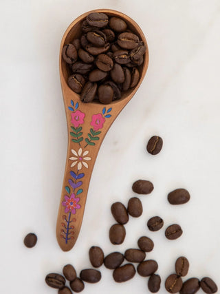 wooden coffee scoop