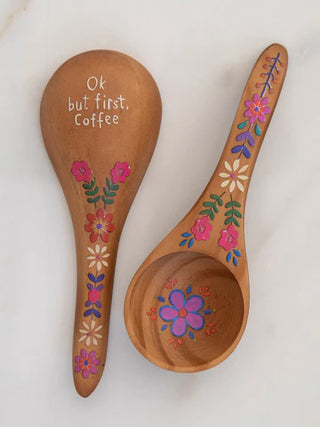 wooden coffee scoop