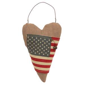 star spangled hanging heart ornament