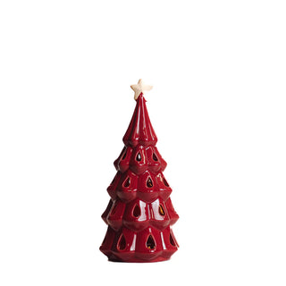 red ceramic tree- small