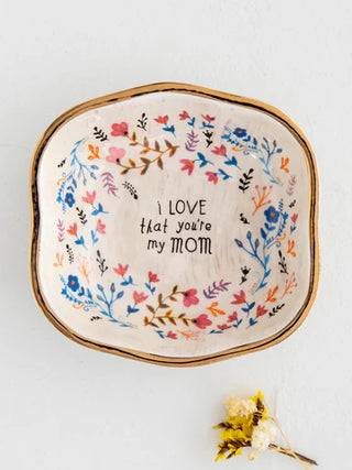antiqued trinket bowl - mom