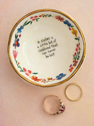 ceramic giving trinket bowl - sister childhood