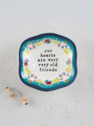 artisan trinket dish - old friends