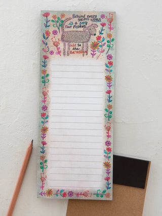 magnetic notepad- behind every strong woman