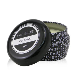 volcano black mini tin candle