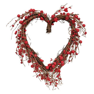 twig heart - red hearts and berry