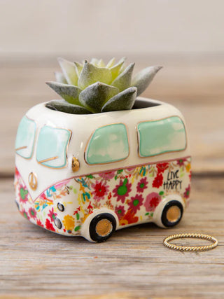 tiny faux succulents - van