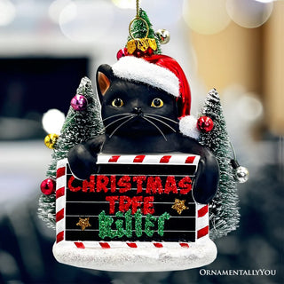 christmas tree killer funny black cat