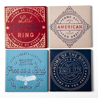 americana coasters - assorted