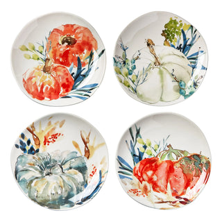 autumn botanical appetizer plates - assorted