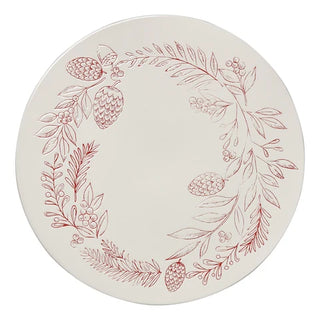 'tis the season wreath cake plate