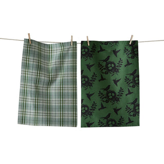 hummingbird dishtowel, set of 2