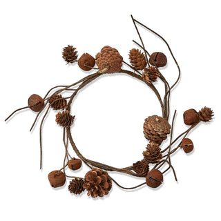 pinecone and bell wreath - large