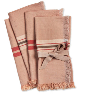 lavender & honey stripe napkin, set of 4