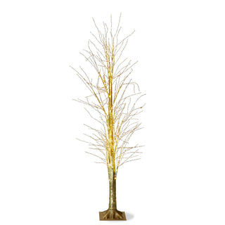 5' twinkle led pine tree gold