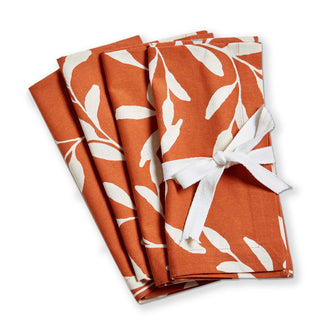 autumn botanical napkin, set of 4
