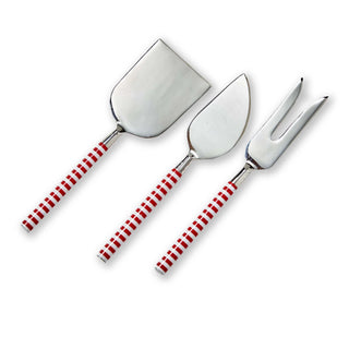 candy stripe cheese utensil assortment of 3