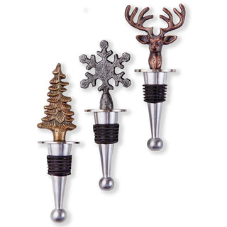 holiday bottle stoppers - assorted